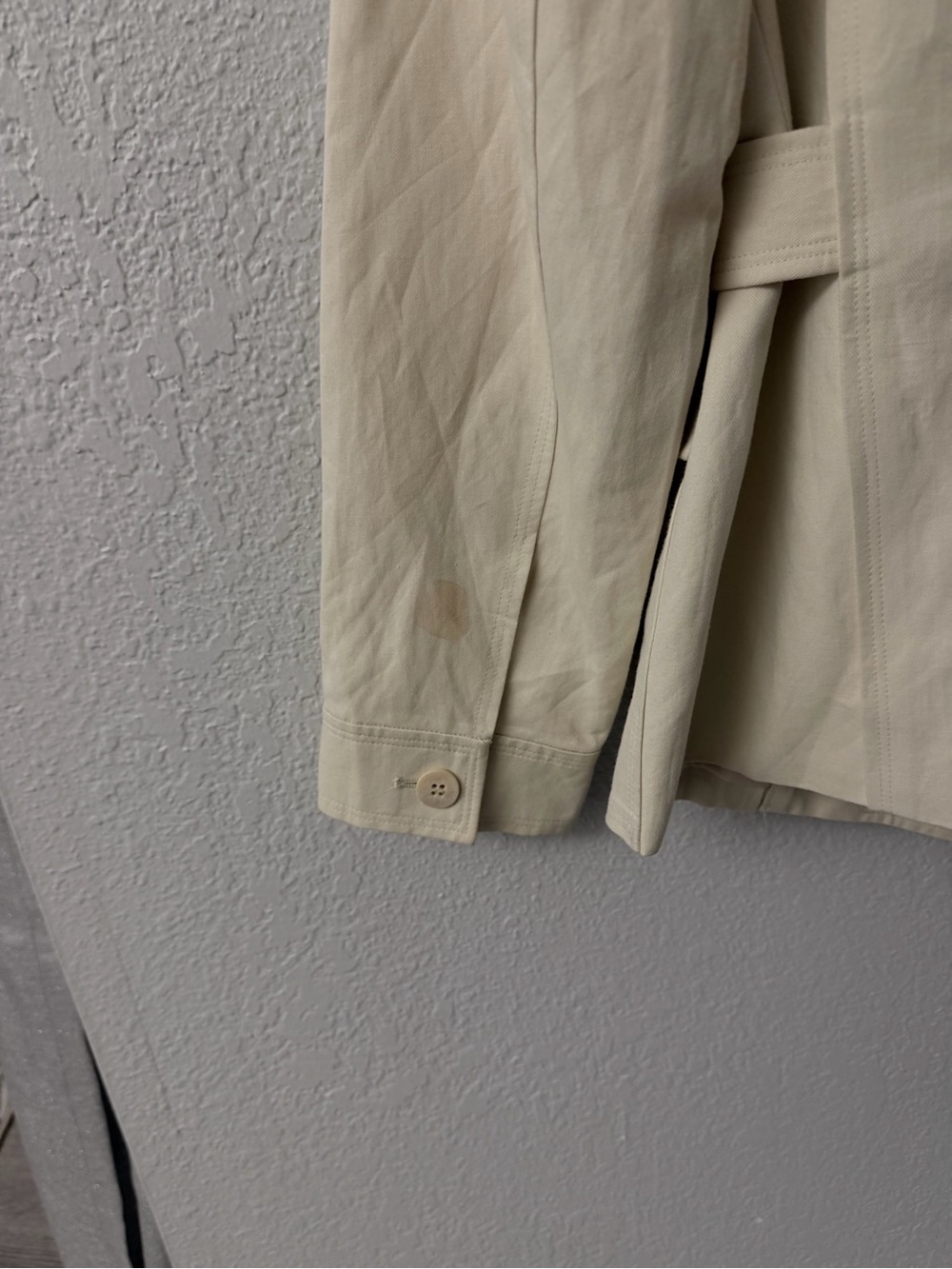 Talbots Cream Italian Blend Tie-Waist Blazer Size 6 - Picture 5 of 9